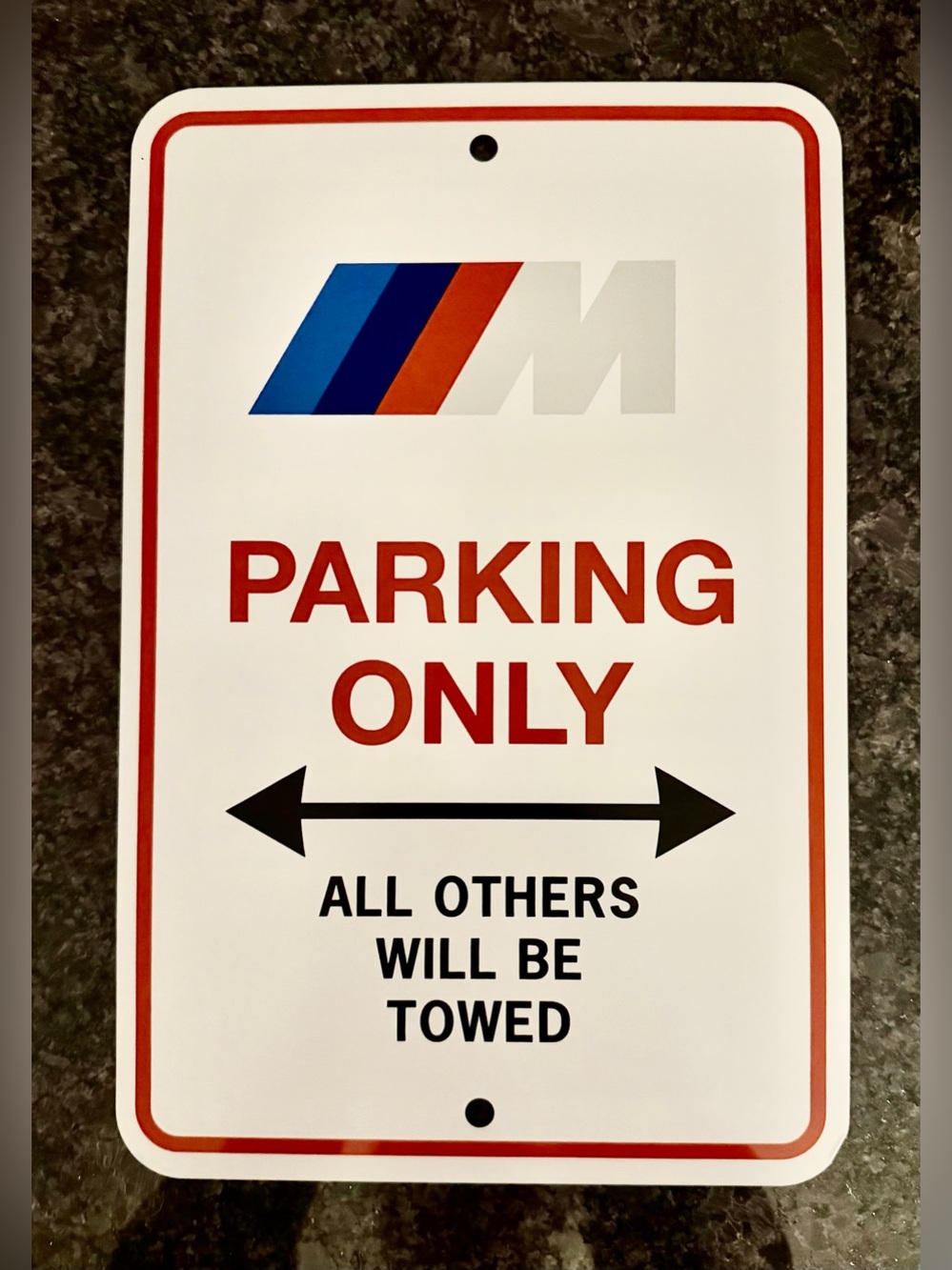 Authentic BMW M Motorsport Parking Only' Metal Sign